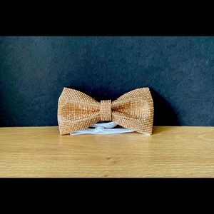 Rose gold bow tie